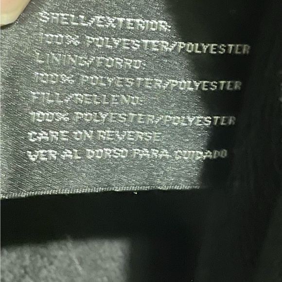 Ellen Tracy Black Quilt Winter Jacket XL Zip Drawstring Waist Plush Lining EUC - Picture 10 of 10